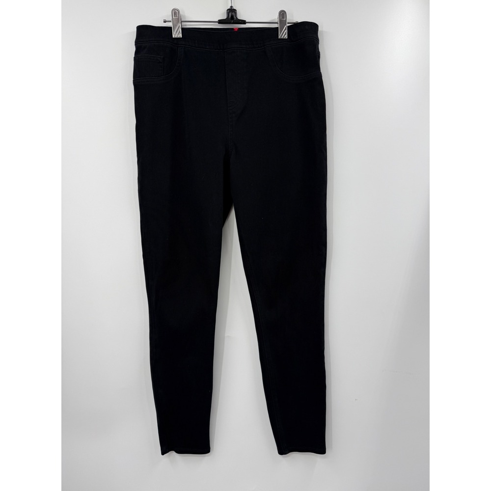 Spanx Jean-ish Ankle Leggings Black High Rise Pull On Jeggings Womens XL